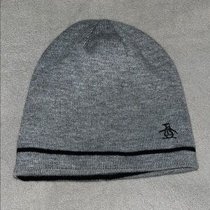 Original Penguin Gray Knit Beanie